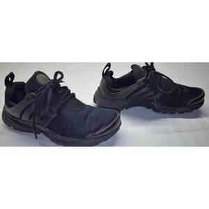 Nike Air Presto GS Triple Black Running Shoes 833875 003 Kids Youth 4